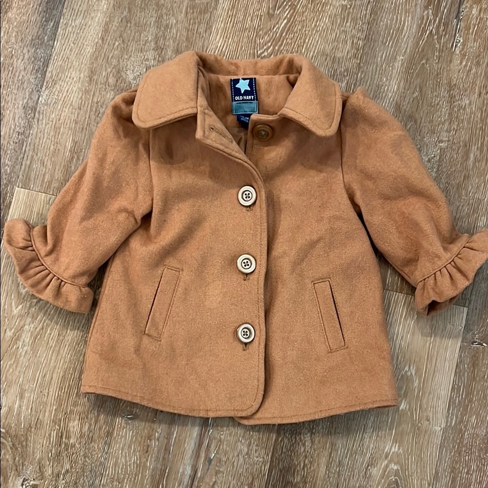 Old Navy Tan Pea Coat Classic Design